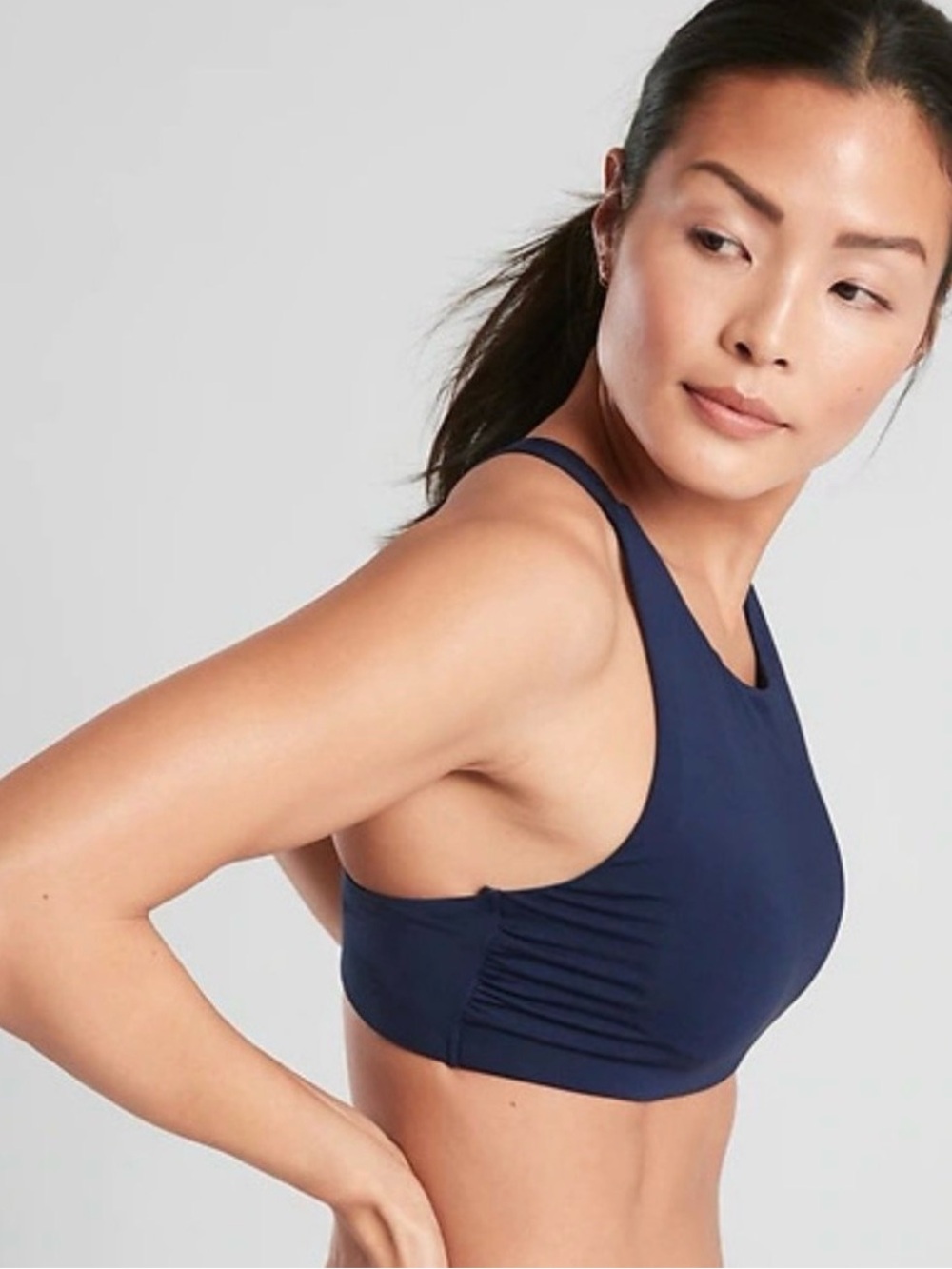 Athleta High Neck Bikini Top Dress Blue - Picture 6 of 6